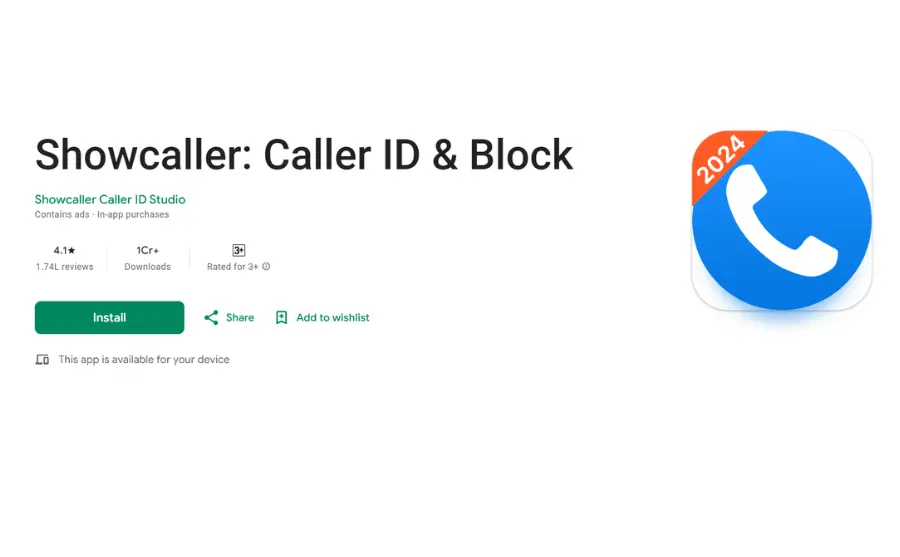 Showcaller app