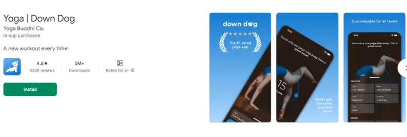 Down Dog fitness app